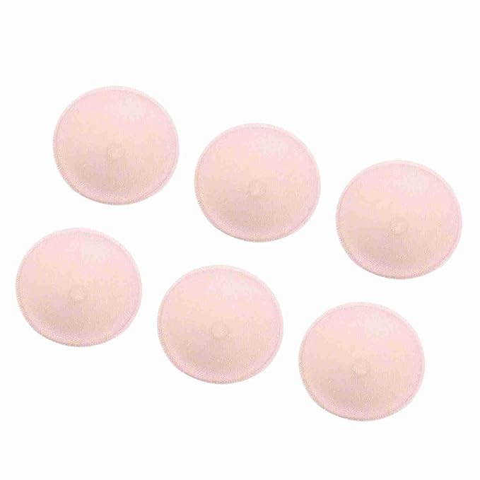 Reusable Cotton Breast Pads Washable Nursing Pads 6 Pack White Absorbent 12cm Diameter for Nursing Mothers