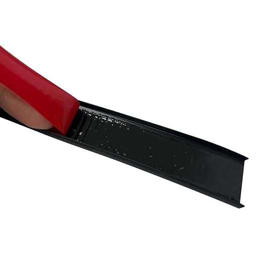 16.4ft Self Adhesive Flexible U Channel Edge Protector, TPE Flexible Furniture Edge Banding for Cabinet Repair & Restoration (18MM, Black)