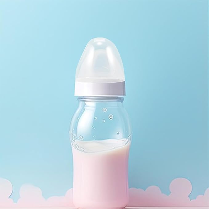 Totority Universal Wide Neck Baby Bottle Caps Replacement Parts 4-Pack Plastic Lids for Secure Fit and Easy Open Compatible with Oversized Feeding Bottles