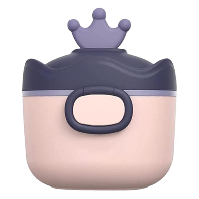 Crowns Baby Dispenser Scoop Portable Milk Storage Container Travel Daycare Holder Snack Storage Container Non Spill Design