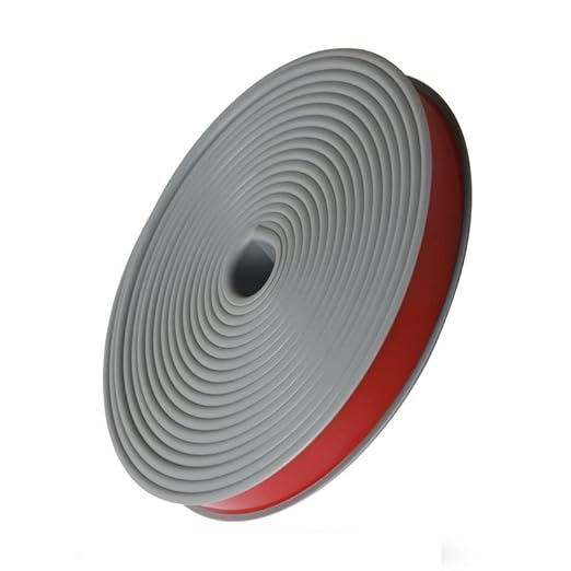 12m U-Shape Self Adhesive Furniture Edging Tape TPE Plinth Sealing Strip Flexible Self-Locking Veneer Edge Banding Guards Protector Plastic Edging Trim Edgeband for Cabinet Repair（Gray-32mm）