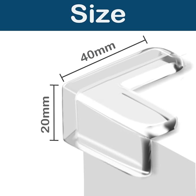 Safety Corner Protectors Guards, 12 pcs Large Baby Proofing Safety Corner Clear Furniture Table Corner Protection, Kids Soft Table Corner Protectors for Child for Furniture Against Sharp Corners