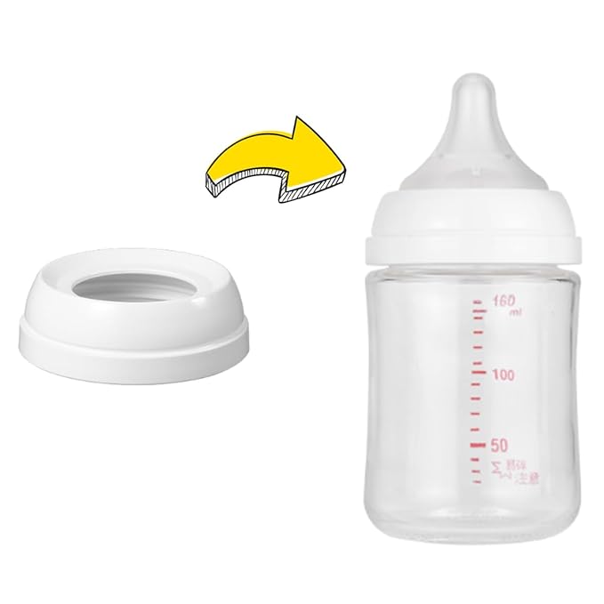 Baby Bottle Screw Ring Collars Compatible with Pigeon Nursing Bottles, 4 Count