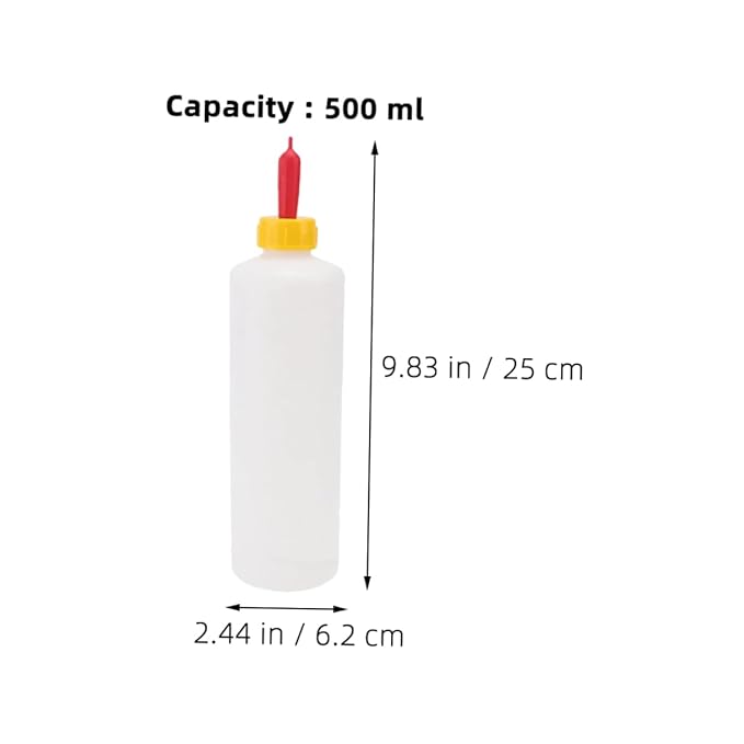2sets Multifunctional Lamb Feeding Bottles Durable Milk Feeding Bottles for Newborn Animals Portable Design for Farm Use for Sheep Calves and Piglets Replaceable Feeder