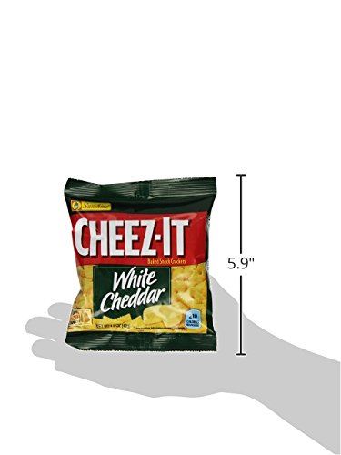 CHEEZ-IT Baked Snack Crackers, White Cheddar Crackers, 1.5-Ounce Units (Pack of 60)
