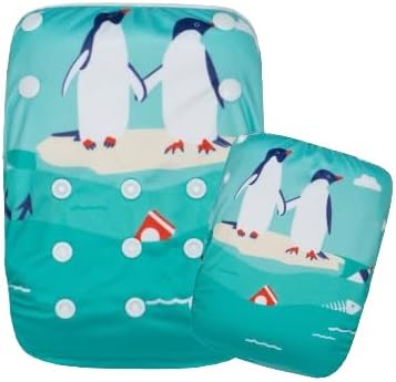Kawaii Swim Cloth Diapers, Washable Reusable One Size Adjustable to Fit 10-40 lbs Baby Boy & Girl Baby Shower Gifts Swimming Lessons 3-Pack #1