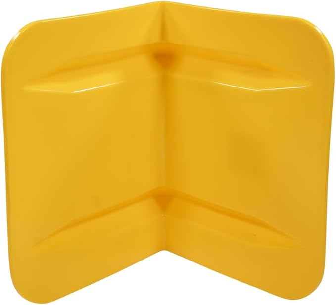 Mytee Products 8"x8"x12" Yellow Flatbed Corner Protector - V Shaped Edge Guard for Tie-Down Winch & Ratchet Straps - Fit 1 Straps Up to 4"- Plastic Corner Protector for Flatbed Trailer Cargo Load