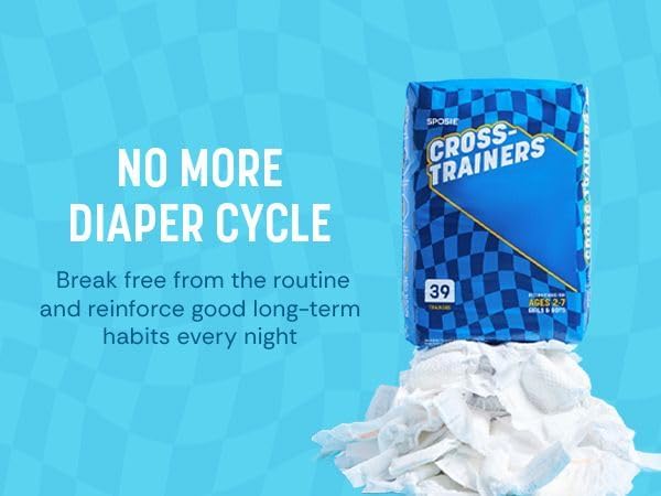 Sposie Cross-Trainers Overnight Potty Training Support for Kids | Underwear Inserts Designed to Eliminate Nighttime Diapers & Training Pants