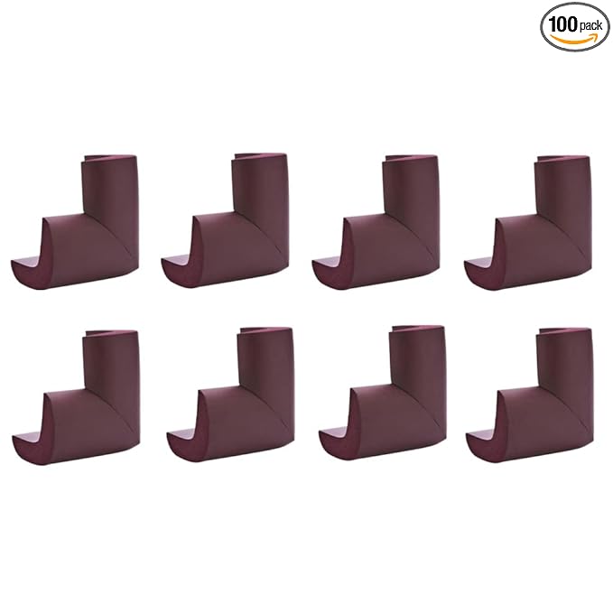 TopHomer 8 Pack Corner Guards Corner Protectors Furniture Corner & Edge Safety Bumpers Proofing Bumper Cushion for Table Furniture Sharp Corners-Brown
