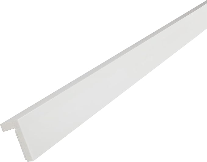 Outwater White 3/4" X 1-1/2" Wall Corner Protector Trim with Adhesive, 8FT Length, 10 Pack