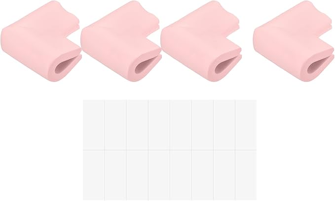uxcell Corner Guards Edge Protectors, 12Pack U Foam Safety Bumper W Self-Adhesive Tape Furniture Corner Table Edge Guard, 2.16"x1.38"x0.315", Pink