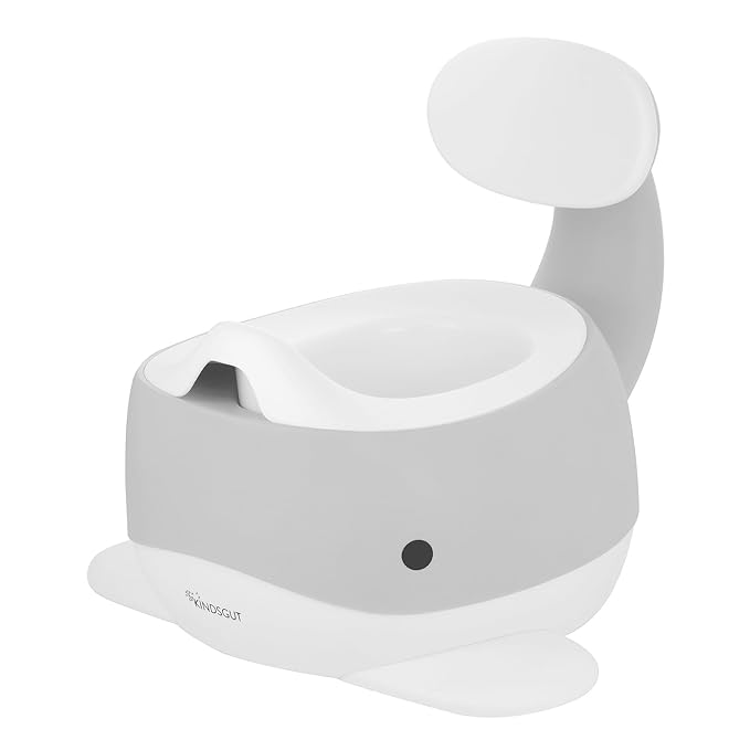 Kindsgut Whale Potty Training Toilet – Ergonomic Toddler Potty for Boys & Girls, Designed in Germany, Non-Slip & Easy Clean, Light Grey