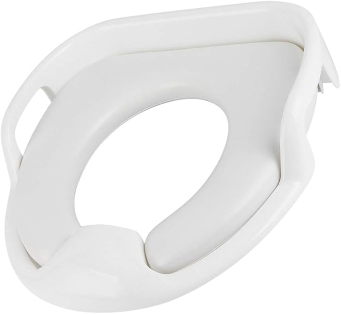 Potty Training Seat, Baby Potty Training for Boys and Girls Soft Children Toilet Seat with NonSlip Handle (White)