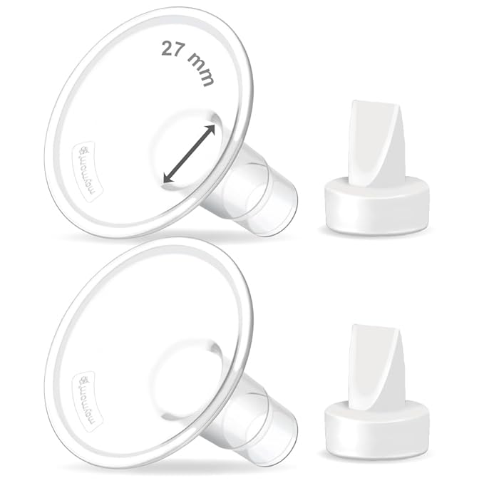 Maymom Pump Valve & MyFit 27mm Shield Compatible with Lansinoh Breast Pump Signature Pro/Smartpump/Manual Breast Pump. Replace Lansinoh Pump Valve. Not Original Lansinoh Pump Part (27mm Shield+Valve)