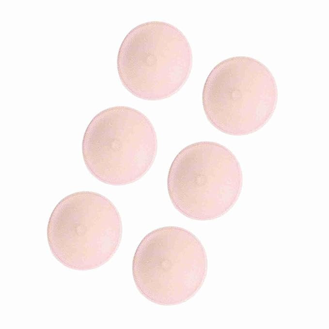 Reusable Cotton Breast Pads Washable Nursing Pads 6 Pack White Absorbent 12cm Diameter for Nursing Mothers