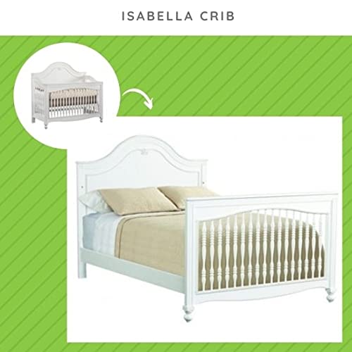 Full-Size Conversion Kit Bed Rails for Young America Convertible Cribs - Solid Wood Rail - Toddler and Adult Bed Rail for Full-Size Beds - Essential Nursery & Baby Furniture (Unfinished)