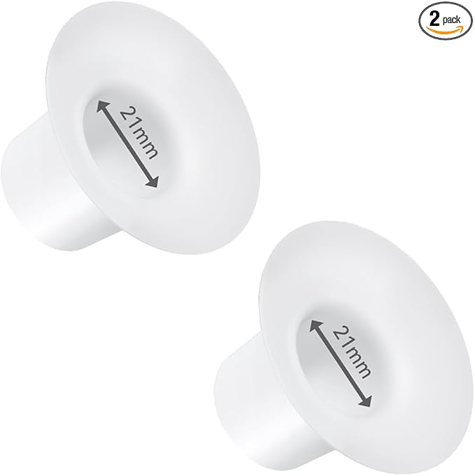 2PCS 17mm Flange Inserts Compatible with Momcozy M9/M6/M5/S12Pro/S9Pro,Medela,Spectra,Elvie,TSRETE, Bellababy,Lansinoh 24mm Breast Pump, Reduce 24mm Nipple Tunnel Down to 17mm