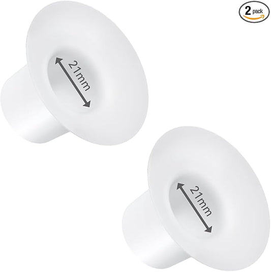 2PCS 17mm Flange Inserts Compatible with Momcozy M9/M6/M5/S12Pro/S9Pro,Medela,Spectra,Elvie,TSRETE, Bellababy,Lansinoh 24mm Breast Pump, Reduce 24mm Nipple Tunnel Down to 17mm