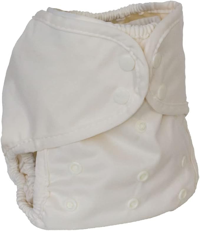 Buttons Cloth Diaper Cover – Snap Super One Size (12-40lbs) (Cream)