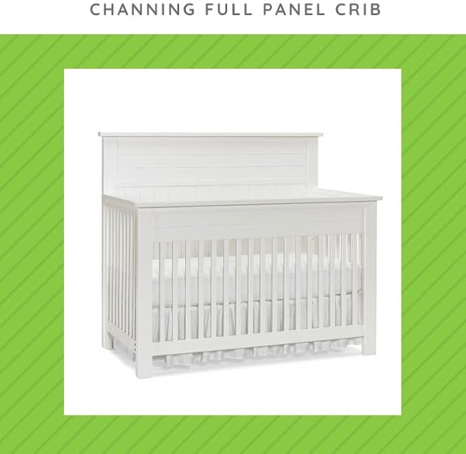 CC KITS Toddler Bed Safety Guard Rail for Bel Amore & COSI Bella Convertible Cribs by Bivona - Solid Wood Rail for Convertible Crib to Toddler Bed - Safety Guard Rail for Children (White - Channing)