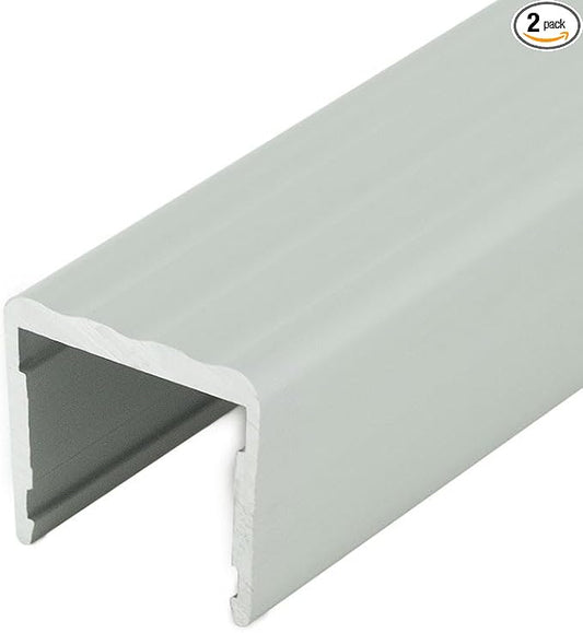 Outwater Clear Anodized Finish 3/4", "No Bow Aluminum U-Channel U-Channel 46" Length (Pack of 2)