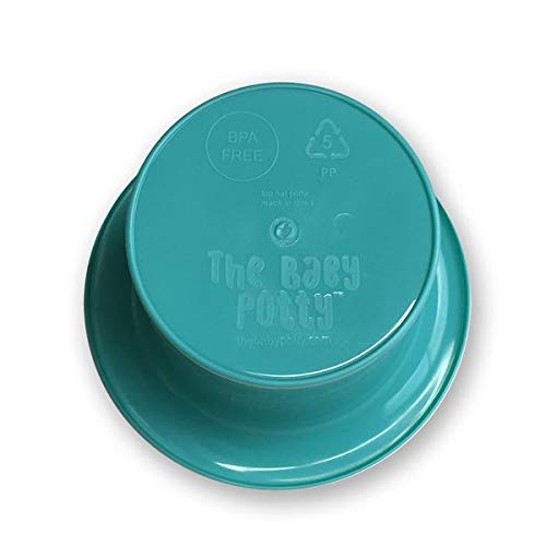 Top Hat Potty for Newborn Infant Potty Training | Elimination Communication | Includes 100% Cotton Undyed Fleece Cozy | Anti-Slip Rubber Band | for EC Baby Potty Training (Turquoise)