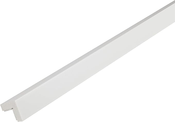 Outwater White 3/4" X 3/4" Wall Corner Protector Trim with Adhesive, 8FT Length, 10 Pack