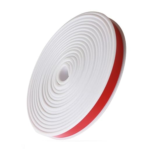 12m U-Shape Flexible Edge Banding Self Adhesive, Waterproof Furniture Edge Molding Trim, Soft TPE Sealing Strip Edging Tape for Cabinet Protection Edge Guards（White-15mm）