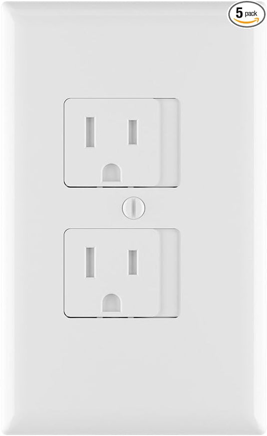 10 Pack - SnapPower SafePlate - [For Duplex Outlets] Self-Closing Safety Cover Plate - Child-Proofing Wall Plate Helps Protect Baby From Electrical Shock (Duplex)
