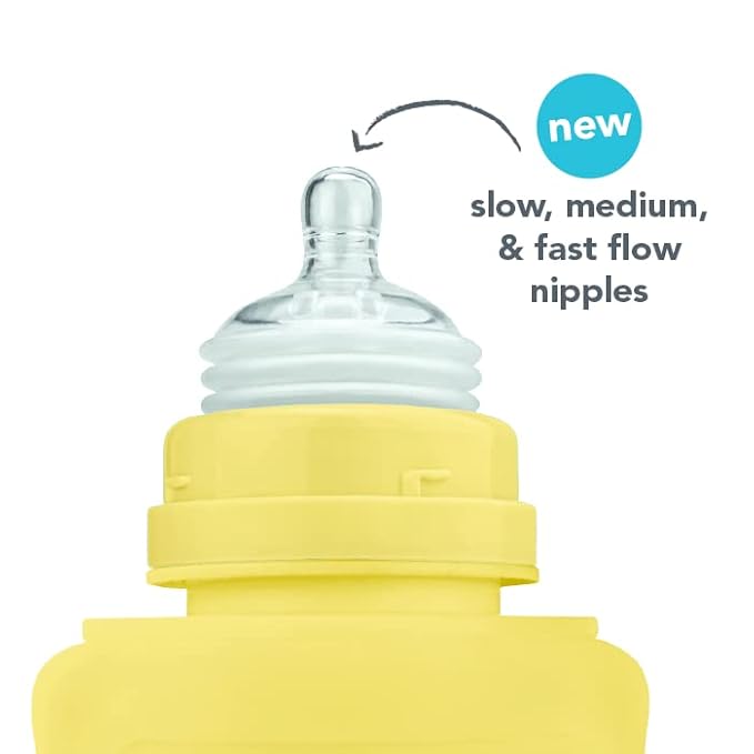Green Sprouts Sprout Ware Baby Pocket Made from Silicone and Plants (5 oz.), Non-Toxic Silicone Plant-Based Plastic Baby Pocket Without BPA, BPS, BPF, Yellow