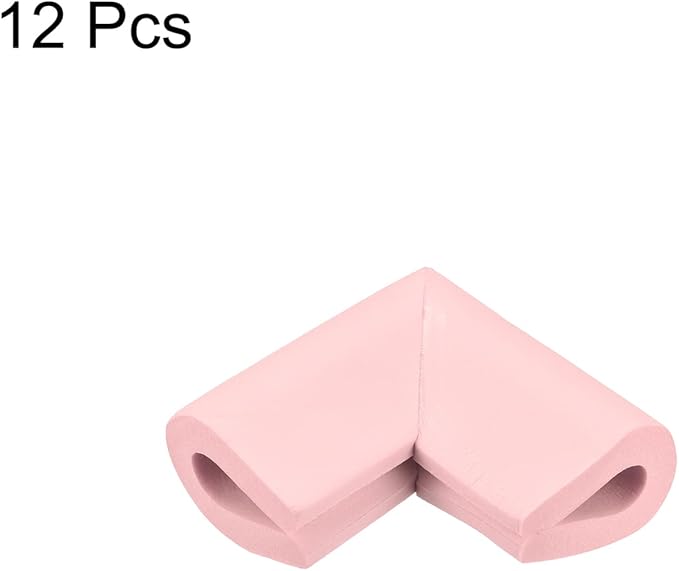 uxcell Corner Guards Edge Protectors, 12Pack U Foam Safety Bumper W Self-Adhesive Tape Furniture Corner Table Edge Guard, 2.16"x1.38"x0.315", Pink