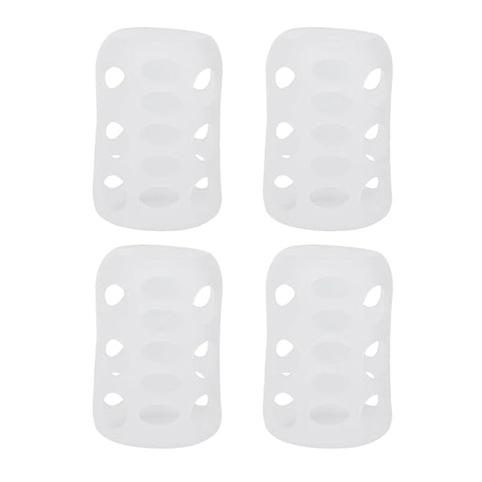 SHOWERORO 4Pcs Silicone Baby Bottle Covers Glass Bottle Sleeves Non-Slip Protective Sleeves for 4Oz Nursery Bottles Shockproof Feeding Silicone Sleeve