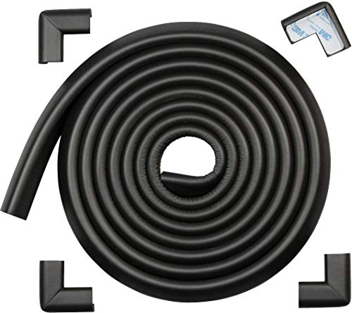 27ft Edge 4 Corners - Bundle & Save - RovingCove HeftyFit Edge Corner Guards, Onyx Black