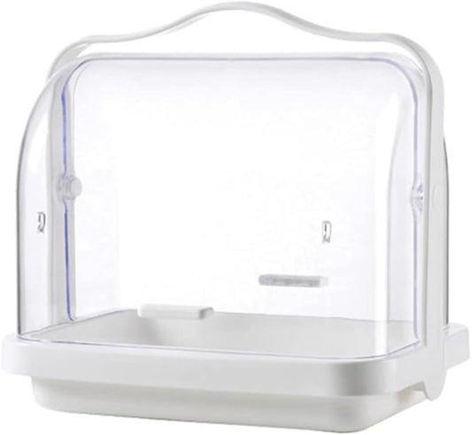 Cabilock Handheld Transparent Dinnerware Organizer Lid Storage Box for Bottles and Cutlery for Home and Travel Use
