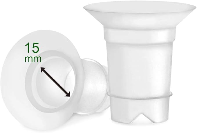 Maymom Flange 15mm Inserts Compatible with Medela, Spectra 24 mm Shields/Flanges, Momcozy/Willow Wearable Cup. Compatible with Medela Freestyle, Harmony, to Reduce 24mm Down to 15 mm; 2pc/Each