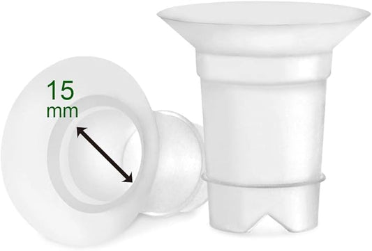 Maymom Flange 15mm Inserts Compatible with Medela, Spectra 24 mm Shields/Flanges, Momcozy/Willow Wearable Cup. Compatible with Medela Freestyle, Harmony, to Reduce 24mm Down to 15 mm; 2pc/Each