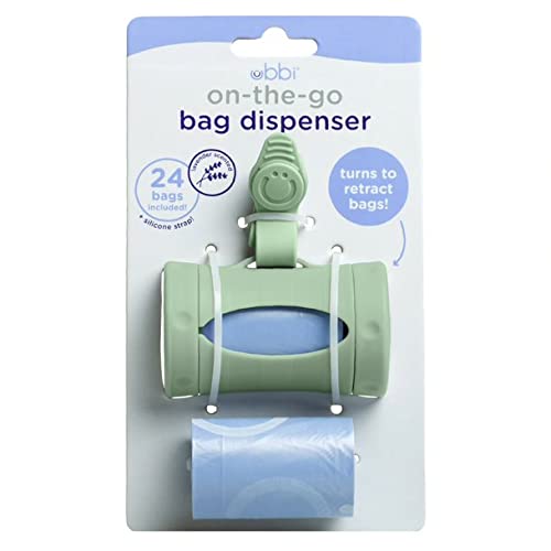 Ubbi On-the-Go Wipes Dispenser and Diaper Bag Dispenser Travel Bundle with Silicone Strap, Portable for Newborns