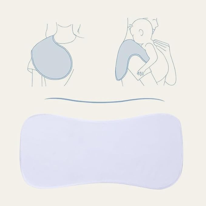 8 Pack Baby Burp Cloths, Unisex for Boys and Girls, Super Absorbent and Soft Towel,Solid Color (White)
