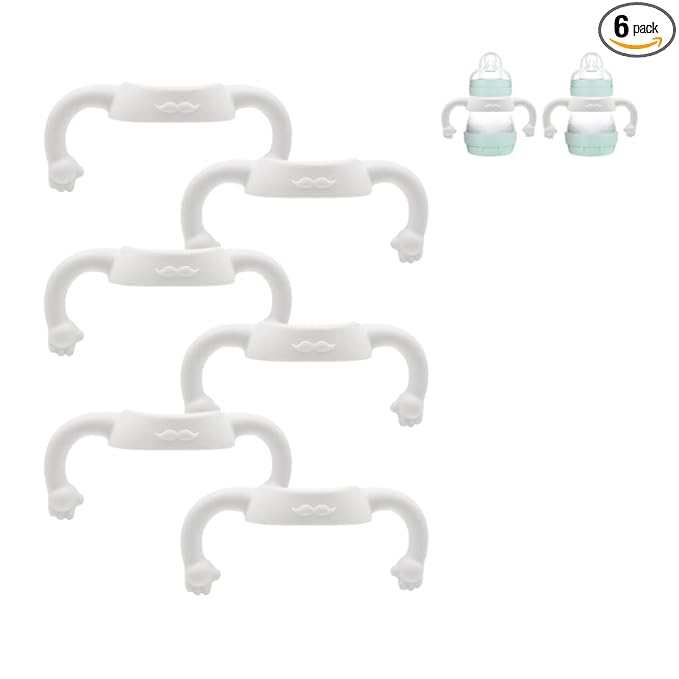 6 Pack Baby Bottle Handles Compatible with Mam Bottle, Bottle Holder for Baby