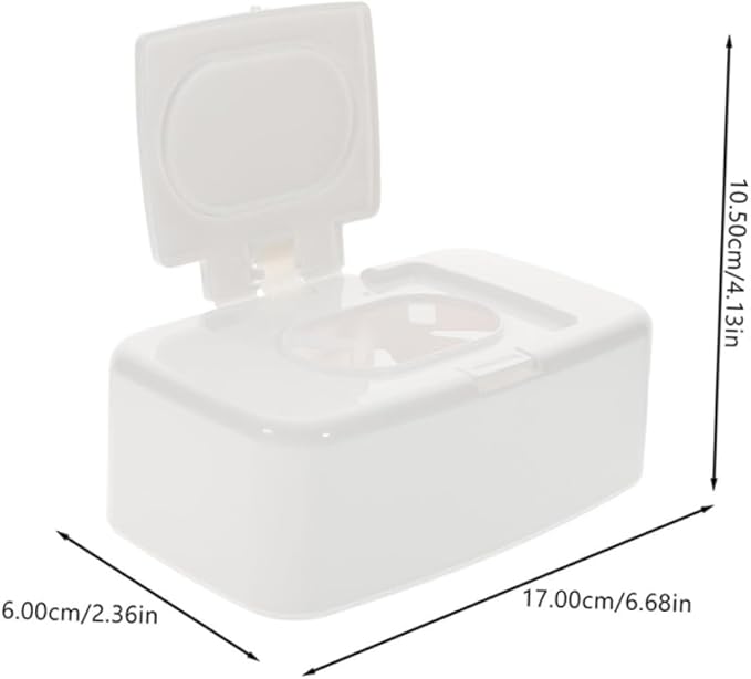 Refillable Wipe Holder with Button Lid Portable Tissue Dispenser Box for Baby Care Travel Bathroom Compact 6.69X4.13X2.36 Inch Fresh Wipes Storage Case