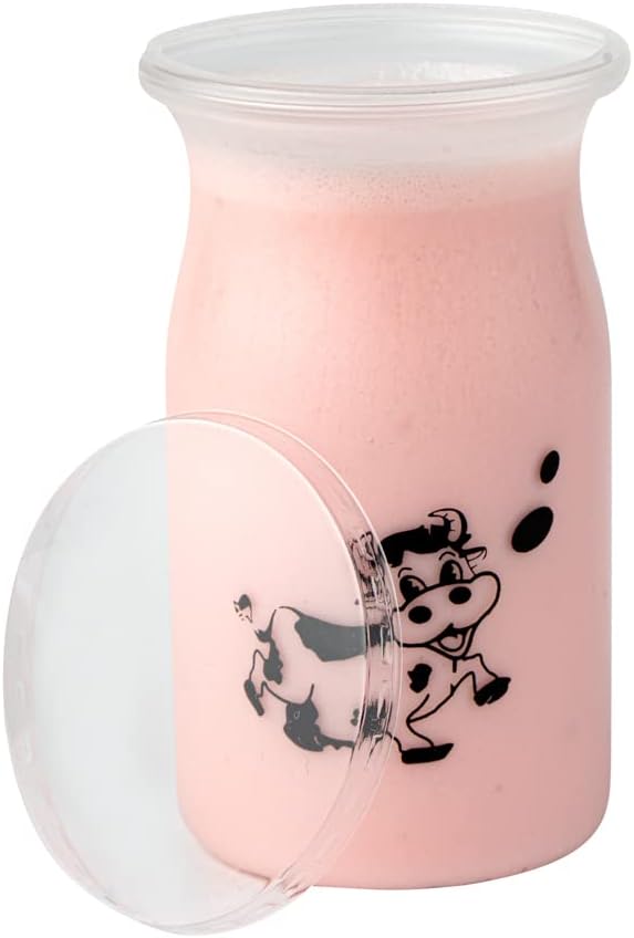Restaurantware 5 Ounce Yogurt Jars 100 Disposable Pudding Containers - Cow Print Pop-Off Lids Included Clear Plastic Chia Pudding Jars For Snacks Spices And Desserts