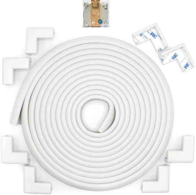 Slim-Fit 18ft Edge 16 Corners - Bundle & Save - RovingCove Slimfit Edge Corner Guards, Oyster White