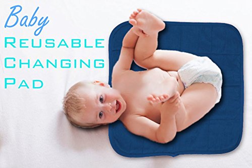 Comfort Finds Baby Changing Pad – Absorbent Reusable Diaper Changing Mat - Portable Waterproof Toddler Changing Liner (Navy, Single Pack) …