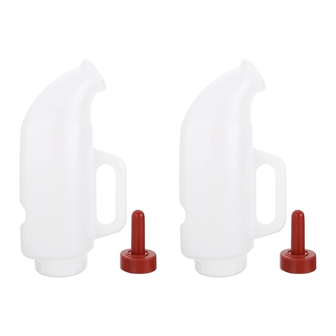 2Sets Lightweight Calf Feeding Bottle Sheep Milk Bottle for Livestock Nursing Design with Leakage Prevention for Calves and Lambs Easy to Carry and Use