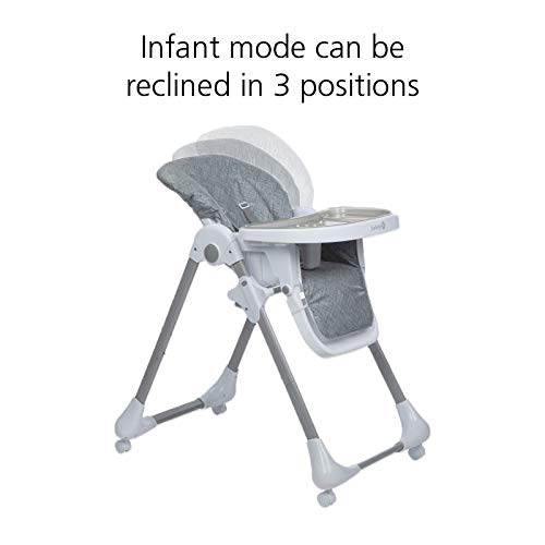 Safety 1st High Chairs for Babies and Toddlers, 3-In-1 Grow and Go with Tray and Adjustable Seat, Birchbark