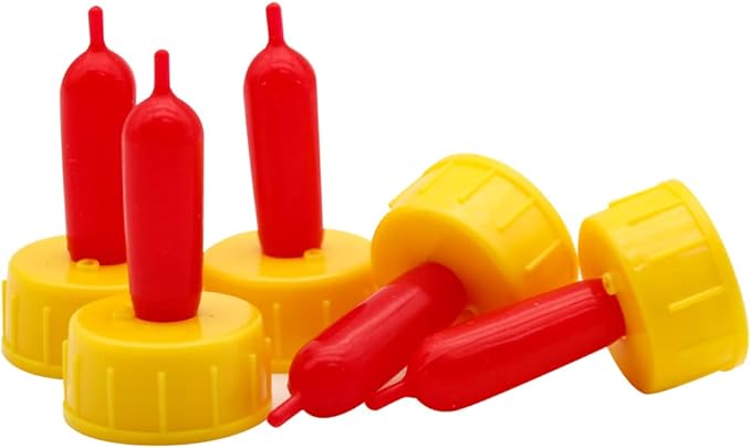 Goat Nipple 25Pcs Cow Calf Milk Drink Nipple Soft Silicone Goat Milk Bottle Topper Feeding for Sheep Goat Pup Dog Farm Supplies (Yellow)