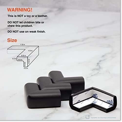 Slim-Fit 27ft Edge 8 Corners - Bundle & Save - RovingCove Slimfit Edge Corner Guards, Onyx Black