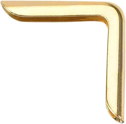 uxcell Metal Book Corner Protectors Edge Cover Guard 13 X 13 X 2.4mm Gold Tone 30pcs
