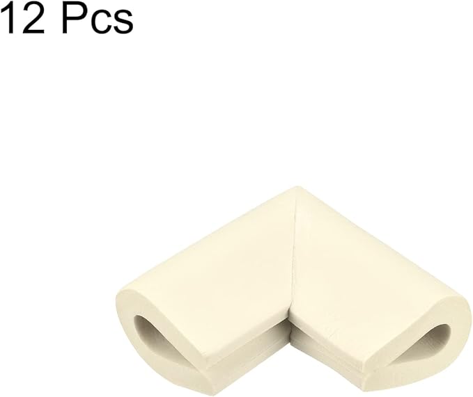 uxcell Corner Guards Edge Protectors, 12Pack U Foam Safety Bumper W Self-Adhesive Tape Furniture Corner Table Edge Guard, 2.16"x1.38"x0.315", White