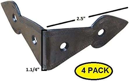 Decorative Corner Brackets, Metal Corner Brackets, Corner Protector for Mounted Chest/Trunk Corner/Box Corners, Natural Black Finish, Stamped Steel, Hardware, Edge Guard Box Table Cabinet, Set of 4
